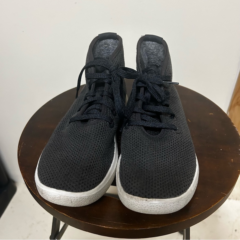 Allbirds Tree Topper Mid Top W7 Charcoal Lace Up Sneakers Wool Runner Shoes ECO - Picture 2 of 9